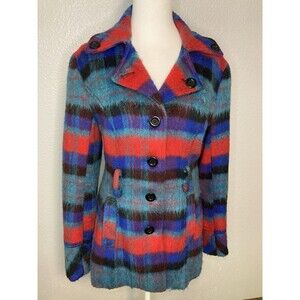 BKE Buckle Peacoat Medium Women’s Jacket Multi Color Outerwear